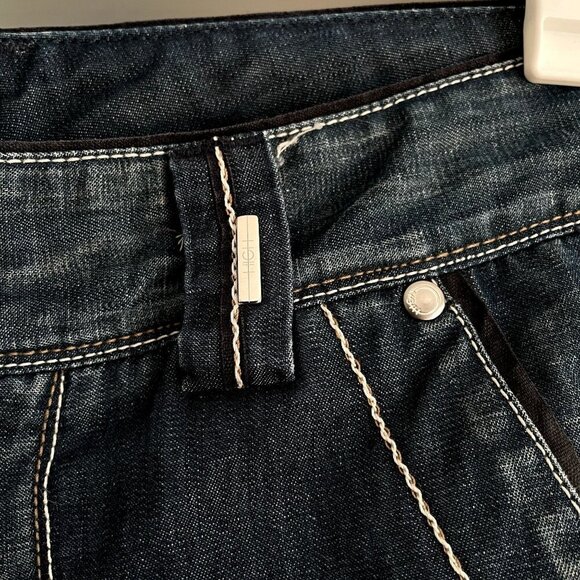 High Everyday Couture Denim Jeans Patches Distressed - Picture 3 of 8